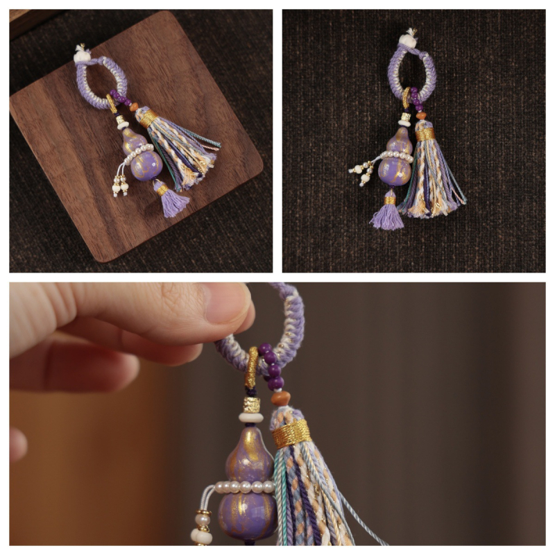 Lakots kulons ar ķirbja formas somām, tālruņiem un atslēgām — oriģinālais dizains, pavasaris 2024, SH3141