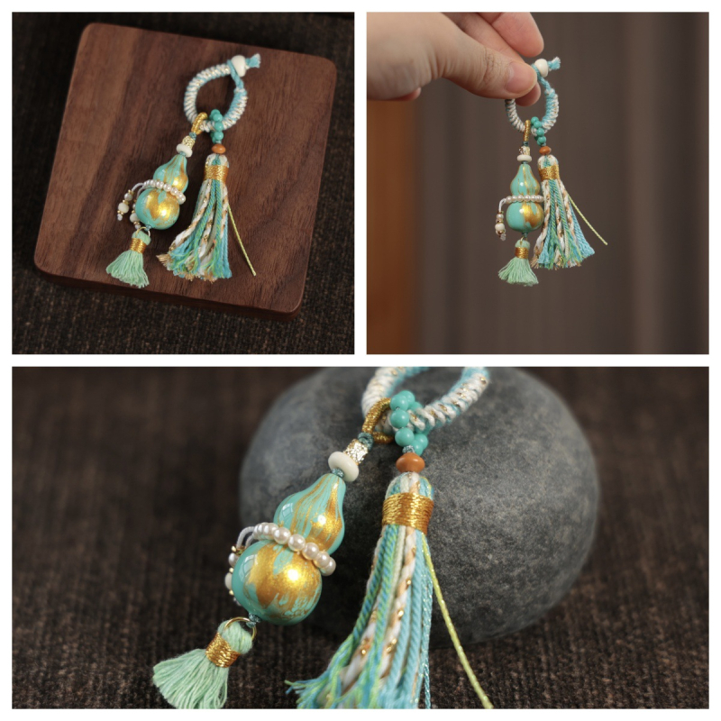 Lakots kulons ar ķirbja formas somām, tālruņiem un atslēgām — oriģinālais dizains, pavasaris 2024, SH3141