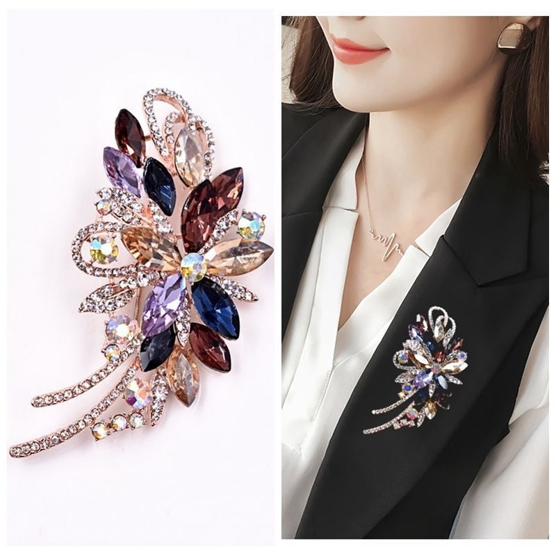 Broșă din aliaj, Stil proaspăt și dulce, Dublă utilizare, Primăvara 2025