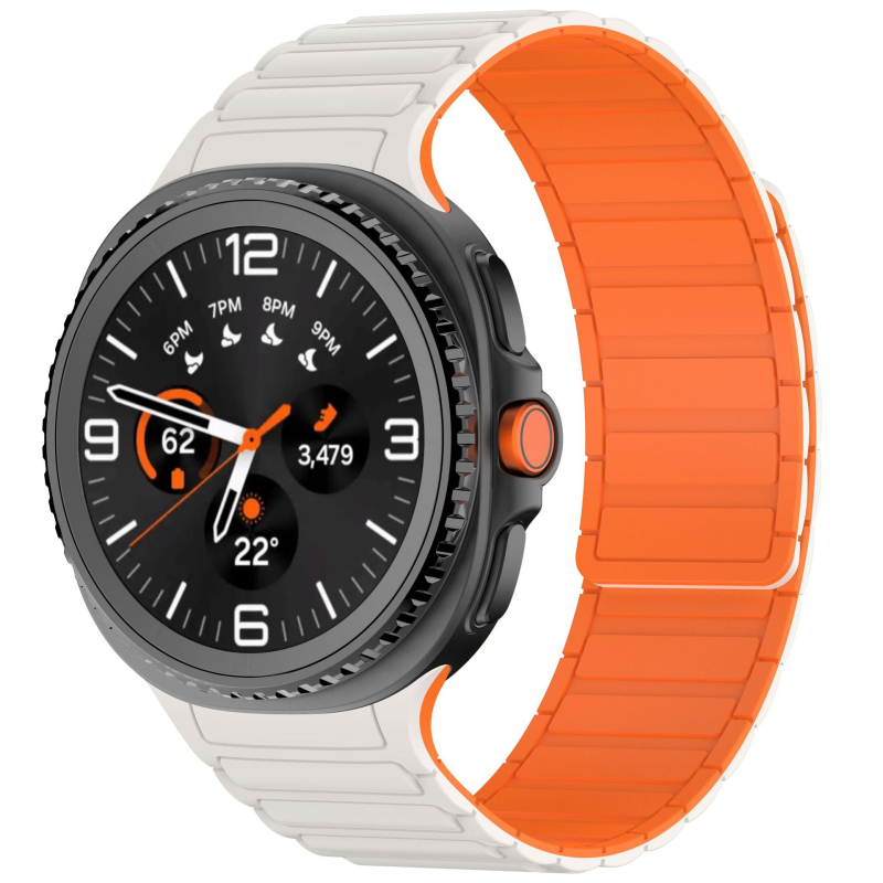 Brățară din silicon pentru Samsung Galaxy Watch8 Classic cu trei magneți și închidere magnetică puternică