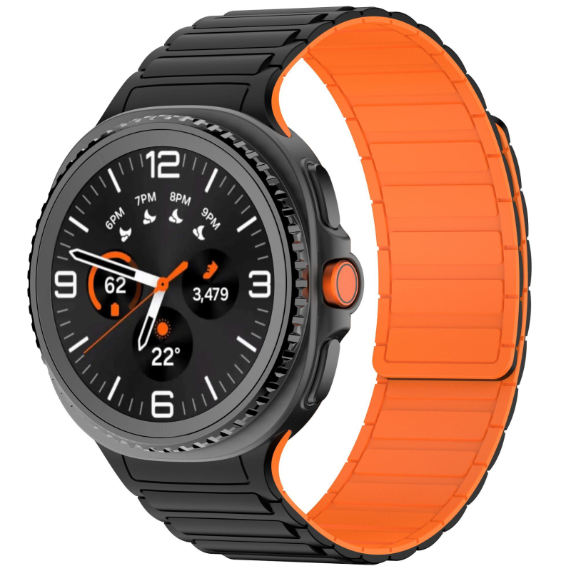 Brățară din silicon pentru Samsung Galaxy Watch8 Classic cu trei magneți și închidere magnetică puternică