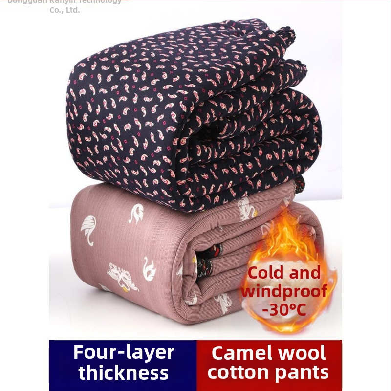 Termálne nohavice z Chenille bavlny pre staršie ženy, vysoký pás, štíhly strih, jesenná-zimná sezóna