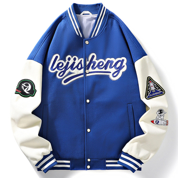 Мъжко бейзболно яке с надпис, пролетно-есенно, модерна нова марка, ежедневно яке за двойки, стил Хонконг, свободна кройка, бродирано