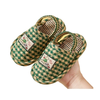 Dječje unutarnje papuče s tihom mekom potplatom, pamuk papuče s dizajnom crtić, za djecu 1–3 godine, potplata s tisućama slojeva, pastoralni stil