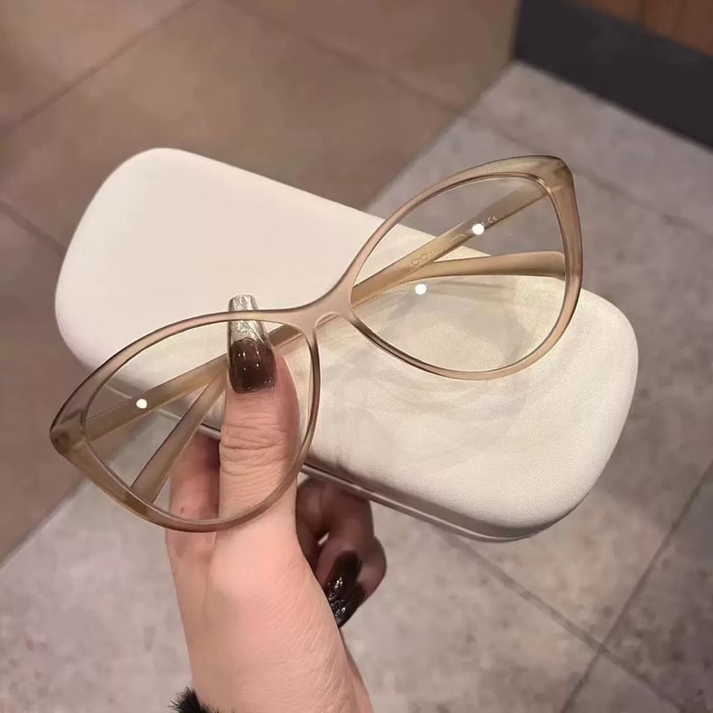 Prekogranične popularne fotosenzitivne naočale s mačkastim okom koje mijenjaju boju za žene, retro naočale bez sustava dioptrije s plavim svjetlom, naočale bez šminke