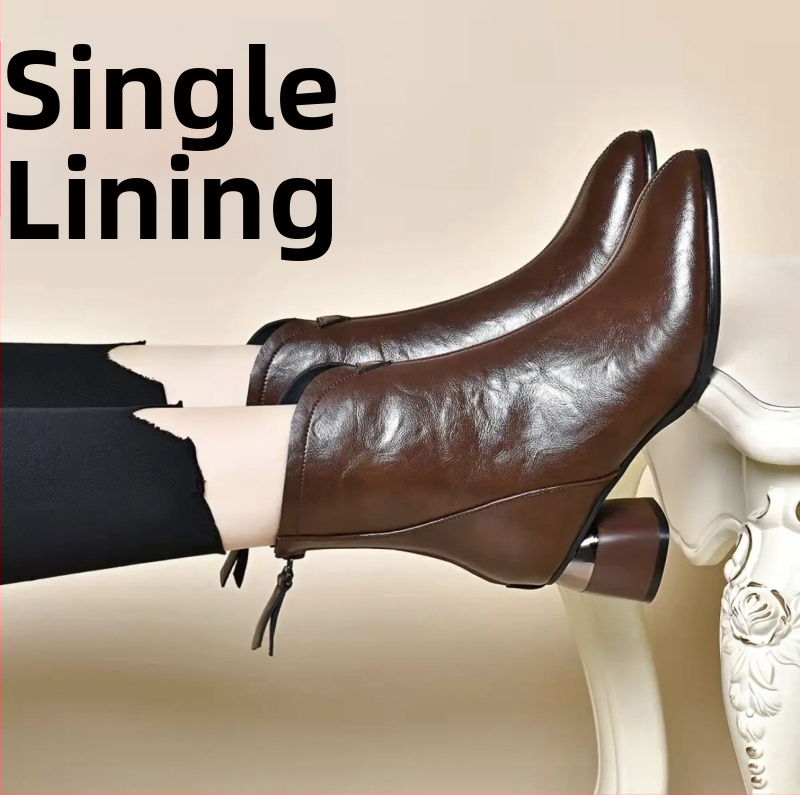 Moteriški Martin odiniai bateliai su pūkine viduje, smailus pirštas, užtrauktukas gale, žemas čiurnos aukštis