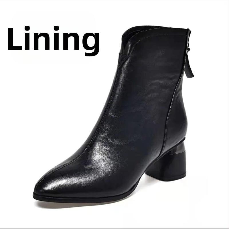 Moteriški Martin odiniai bateliai su pūkine viduje, smailus pirštas, užtrauktukas gale, žemas čiurnos aukštis