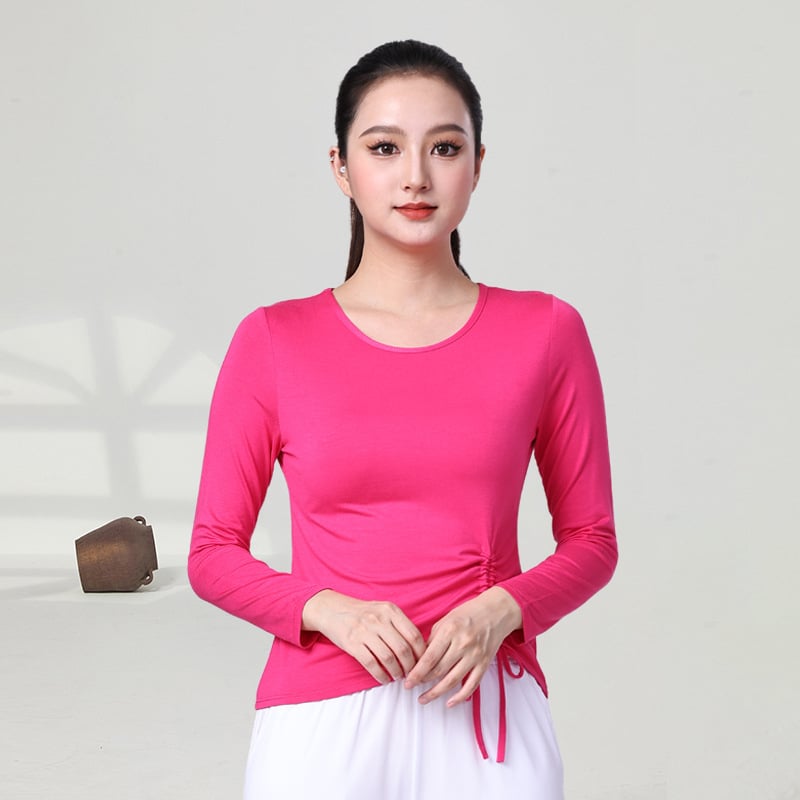 Sieviešu garām piedurknēm tops kvadrātdancēm stilam – Modal audums, 95% Modal, oderējums Modal, piemērots latino, tautas un ballroom dejām