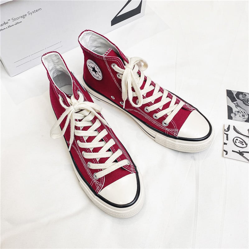 Platnene tenisice visokog kroja, korejskog stila, prozračne i otporne na habanje, vulkanizirana potplat, pamučna podstava, EVA ulošak