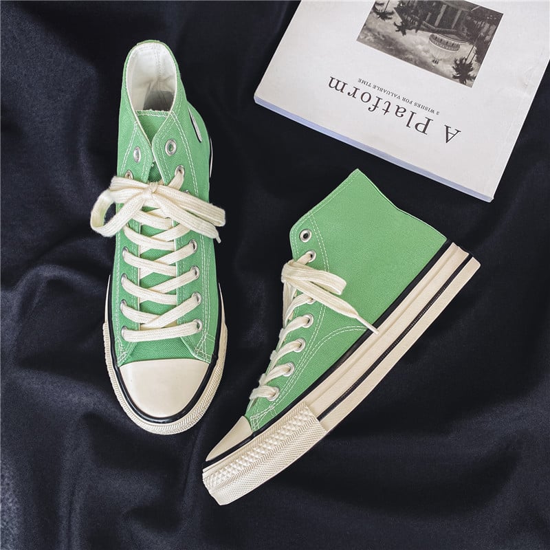 Platnene tenisice visokog kroja, korejskog stila, prozračne i otporne na habanje, vulkanizirana potplat, pamučna podstava, EVA ulošak