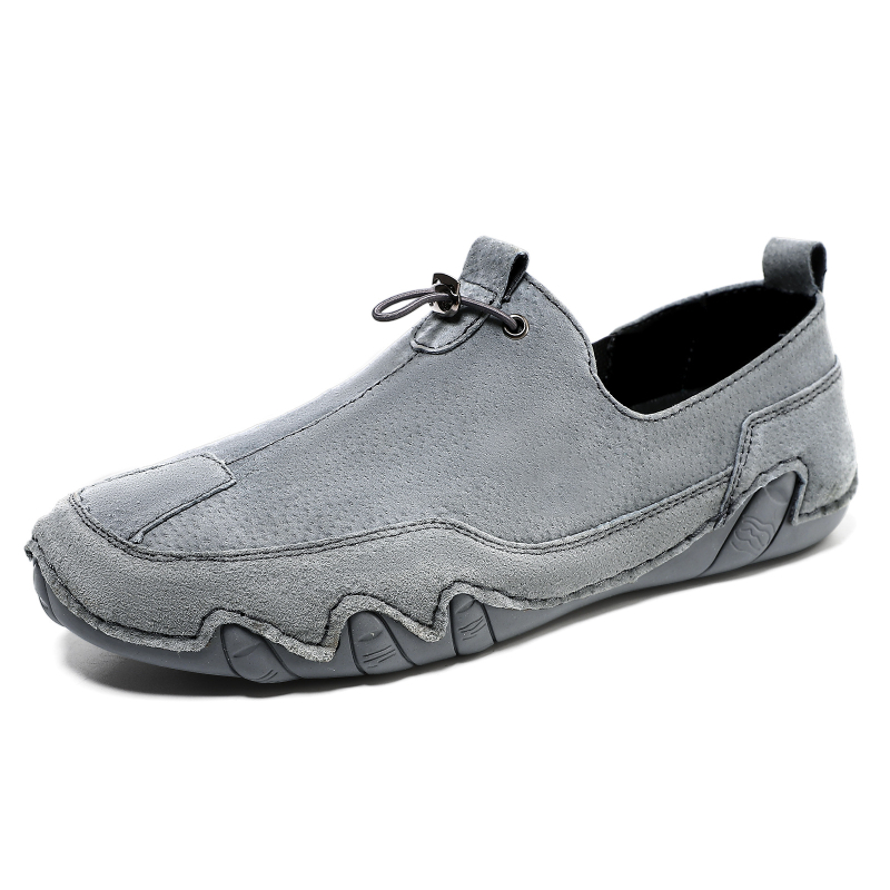 Muške cipele od prave kože, casual obuća s PU uloškom, gumeni potplat, okrugla prst, niski pet 1–3 cm