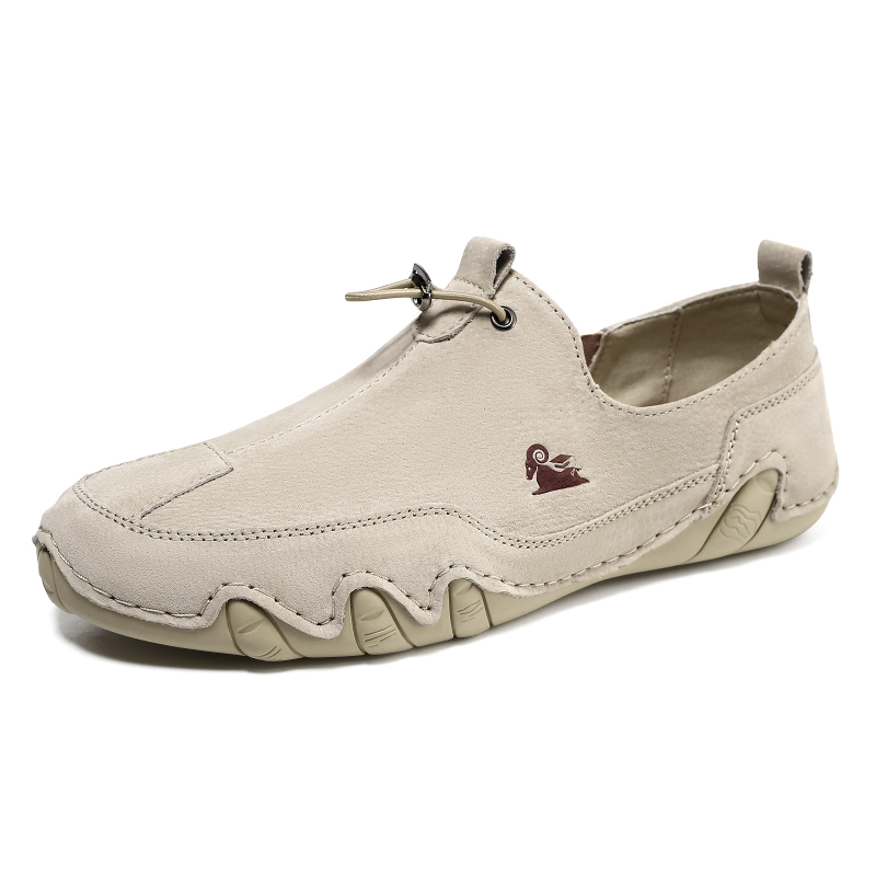 Muške cipele od prave kože, casual obuća s PU uloškom, gumeni potplat, okrugla prst, niski pet 1–3 cm