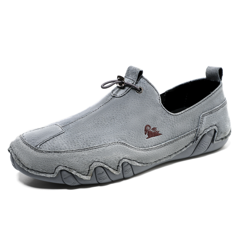 Muške cipele od prave kože, casual obuća s PU uloškom, gumeni potplat, okrugla prst, niski pet 1–3 cm