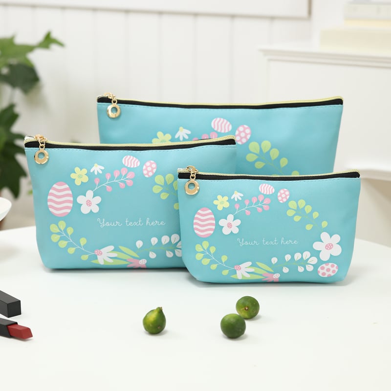 Kosmētikas soma ar ziedu rakstu, ūdensizturīgs PU materiāls, pārnēsājama ceļojumu kosmētikas soma sievietēm ar poliestera oderi