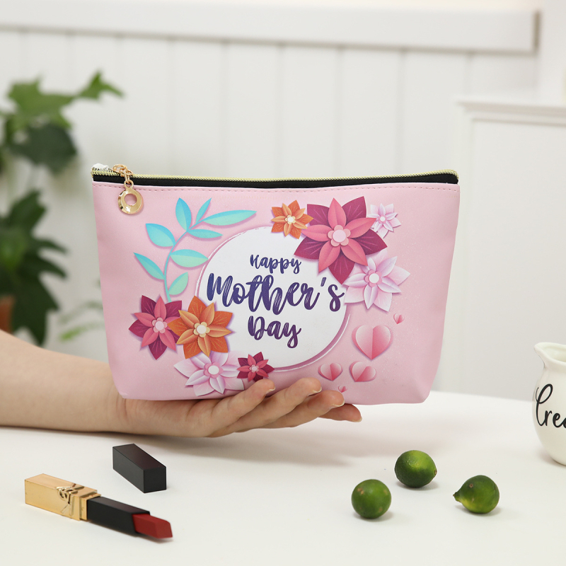 Kosmētikas soma ar ziedu rakstu, ūdensizturīgs PU materiāls, pārnēsājama ceļojumu kosmētikas soma sievietēm ar poliestera oderi