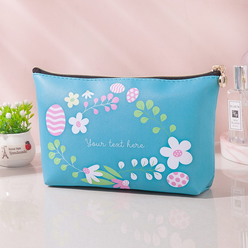 Kosmētikas soma ar ziedu rakstu, ūdensizturīgs PU materiāls, pārnēsājama ceļojumu kosmētikas soma sievietēm ar poliestera oderi