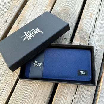 Uus trendikas lõuendist rahakott Stu, vertikaalne pikk mudel, unisex stiil igapäevaseks tööriietuseks, rahakott mitme kaardipesaga