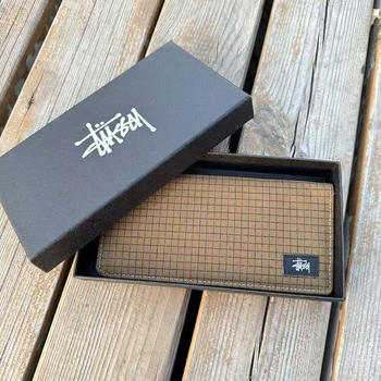 Uus trendikas lõuendist rahakott Stu, vertikaalne pikk mudel, unisex stiil igapäevaseks tööriietuseks, rahakott mitme kaardipesaga