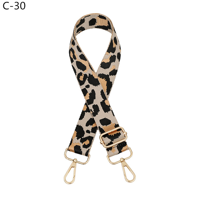 Remen za torbu preko ramena, leopard print, prilagodljiv, jacquard dug remen