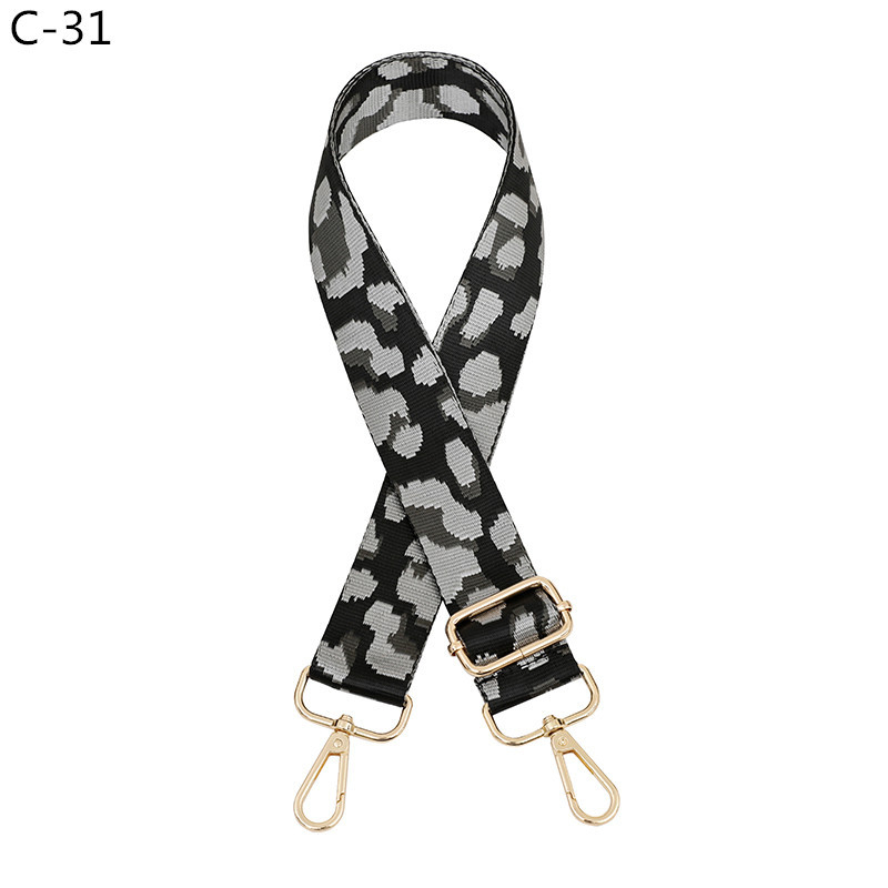Remen za torbu preko ramena, leopard print, prilagodljiv, jacquard dug remen