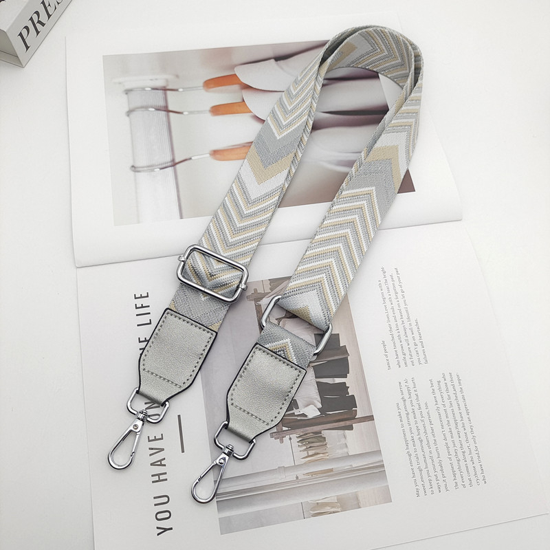 Remen za ramensku torbu – podesivi, široki, s prugama; poliester; otporan na habanje