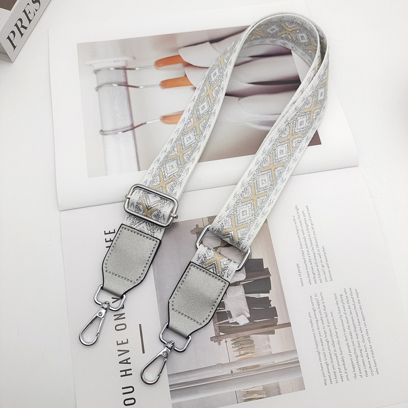 Remen za ramensku torbu – podesivi, široki, s prugama; poliester; otporan na habanje