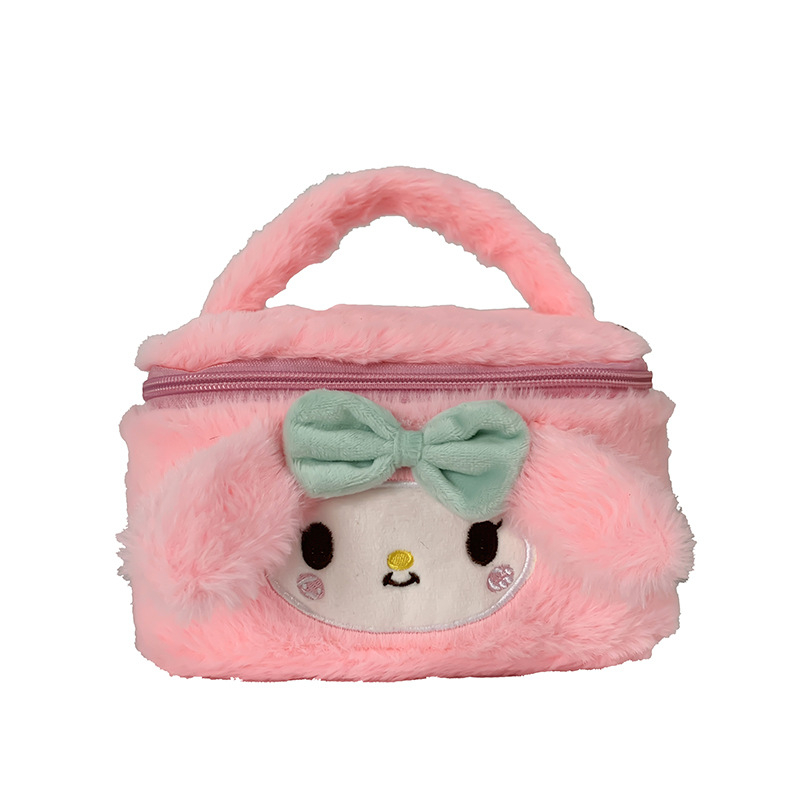 Kozmetička torbica (japanskog stila, pliš materijal, motiv anime crtića, velika zapremina, prenosna)