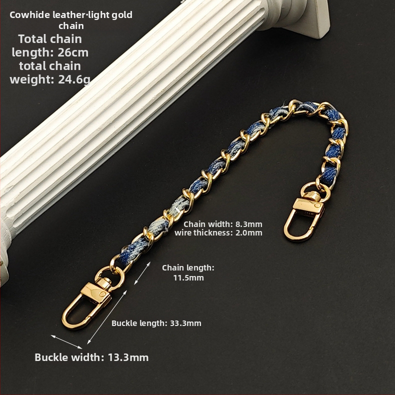 Billions metalni lančani remen za crossbody torbu — ultra lagan, smanjuje opterećenje, gradijentni uzorak, ležerni stil putovanja