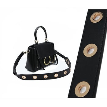 Remen za ramenu torbu, perforiran, podesiv, pretvara u crossbody ili nošenje na jedno rame, PU materijal, ulični stil