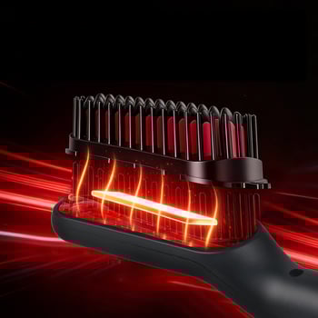 Мъжки гребен 2 в 1 за изправяне на коса, гребен за оформяне на брада, маша за коса и инструмент за изправяне