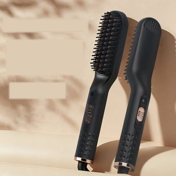 Мъжки гребен 2 в 1 за изправяне на коса, гребен за оформяне на брада, маша за коса и инструмент за изправяне