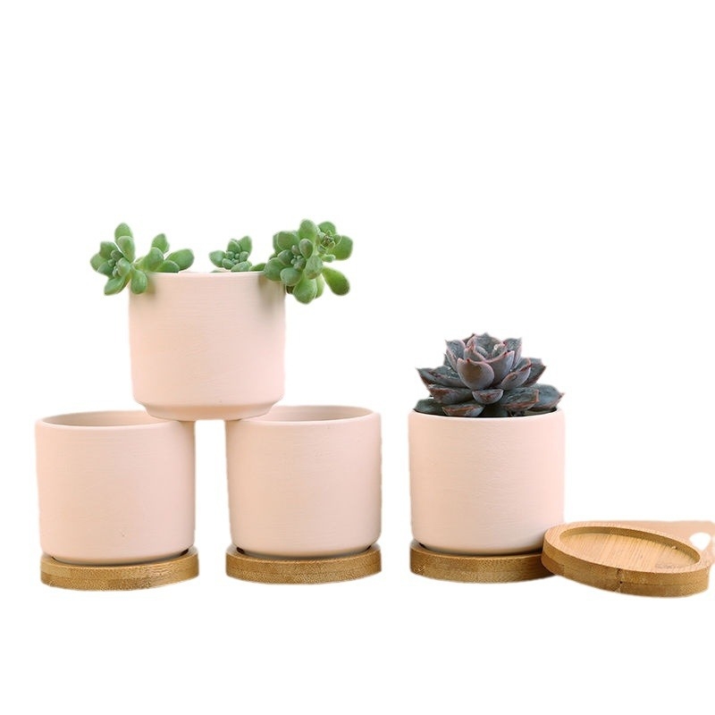 Keramička saksija za sukulente i kaktuse – ručno izrađena, lagano pečena, za stolnu ili podnu upotrebu, jednostavan stil