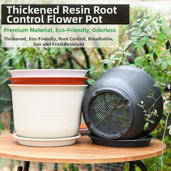 Šaknų kontrolei skirtas gėlių vazonas, kvėpuojanti keramika, pastatomas ant grindų, paprastas stilius