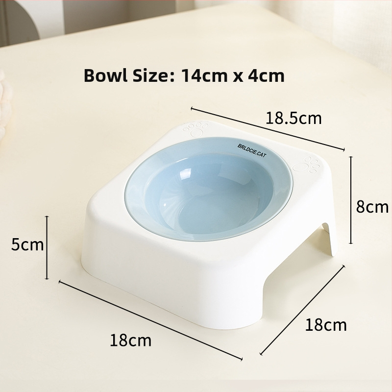 Kaķa keramikas ēdiena bļoda ar statīvu, UFO dizains, sekla mute — Zīmols Knowledge; Materiāls: keramika; Piemērots kaķiem; Kaķu barība