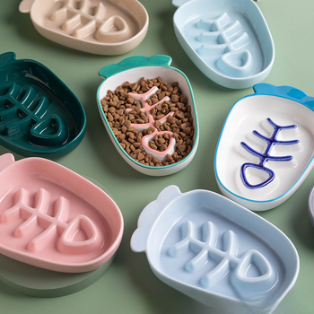 Kaķa keramikas bļoda, manuāla barošana, nav automātiskas barošanas, mājdzīvnieku barība