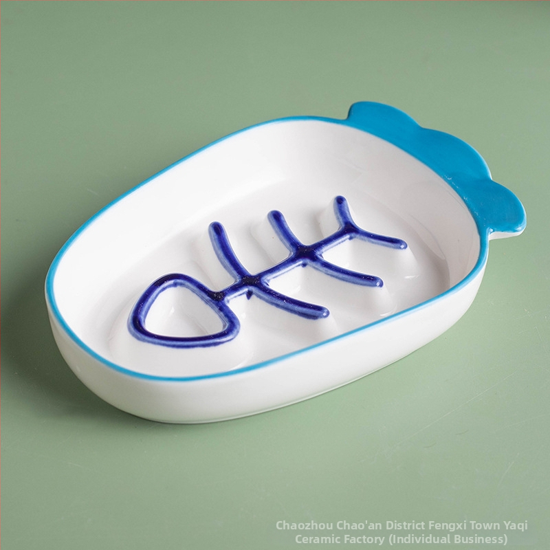 Kaķa keramikas bļoda, manuāla barošana, nav automātiskas barošanas, mājdzīvnieku barība