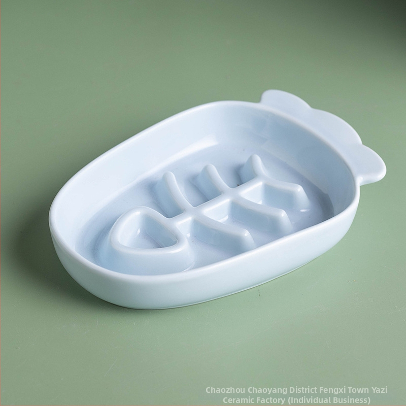 Kaķa keramikas bļoda, manuāla barošana, nav automātiskas barošanas, mājdzīvnieku barība