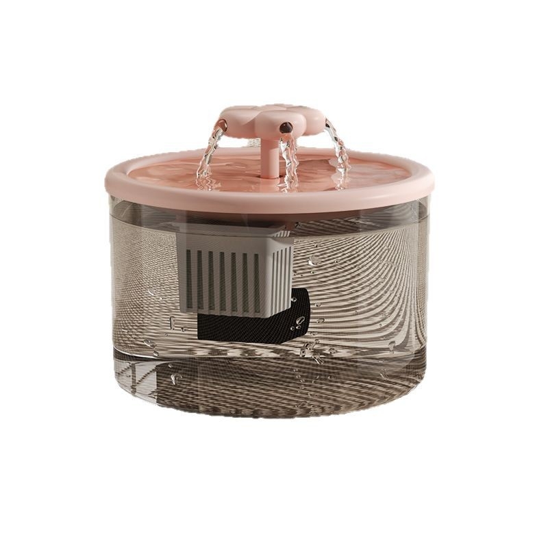 Kaķu ūdens fontāns ar automātisku filtrēšanu un cirkulāciju svaigas ūdens, energoefektīvs un kluss, materiāls PP