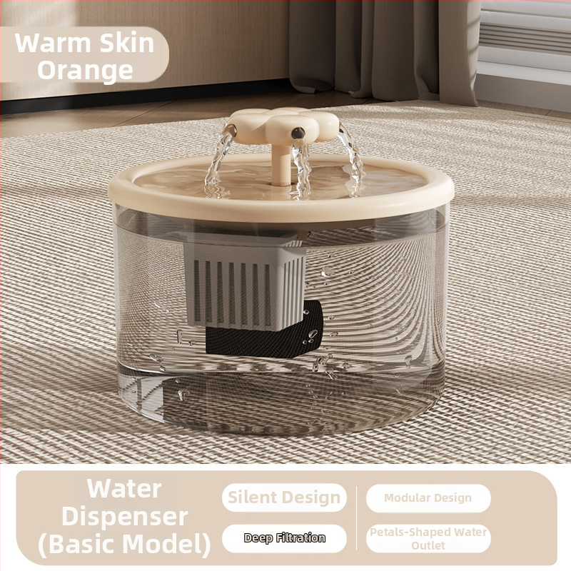 Kaķu ūdens fontāns ar automātisku filtrēšanu un cirkulāciju svaigas ūdens, energoefektīvs un kluss, materiāls PP