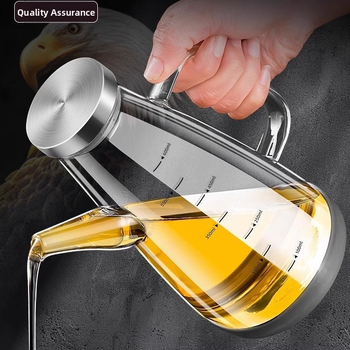 Alyvu aliejaus buteliukas iš borosilikato, sandarus, su matavimo skale, su įspaustu logotipu, prekės ženklas aileyou, šiuolaikinis stilius