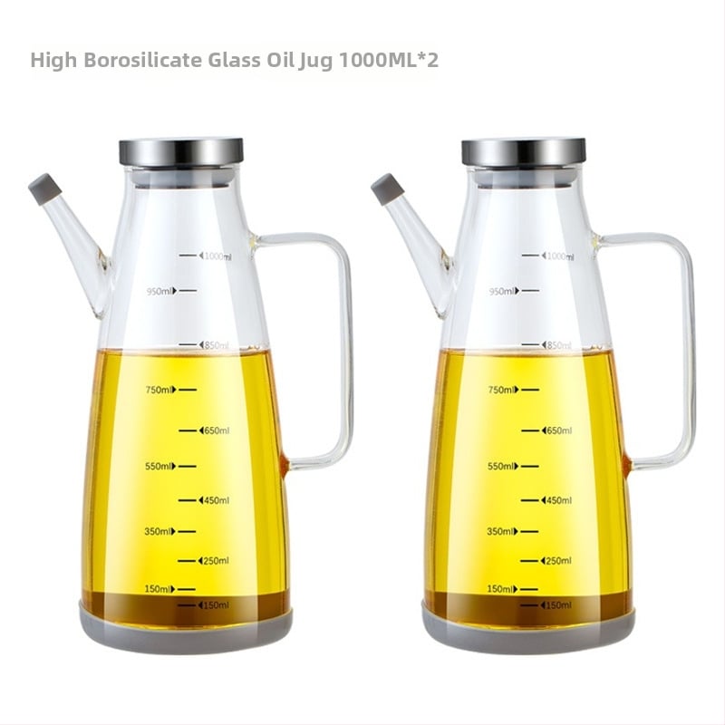 Alyvu aliejaus buteliukas iš borosilikato, sandarus, su matavimo skale, su įspaustu logotipu, prekės ženklas aileyou, šiuolaikinis stilius