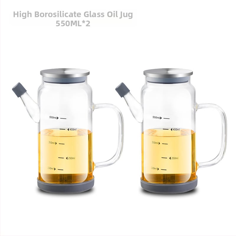 Alyvu aliejaus buteliukas iš borosilikato, sandarus, su matavimo skale, su įspaustu logotipu, prekės ženklas aileyou, šiuolaikinis stilius