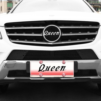 Clip-in skrūvju vāciņi uz numura zīmi (4 gb.) – ABS + rhinestones, universāli visiem automobiļiem