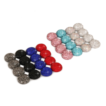 Clip-in skrūvju vāciņi uz numura zīmi (4 gb.) – ABS + rhinestones, universāli visiem automobiļiem