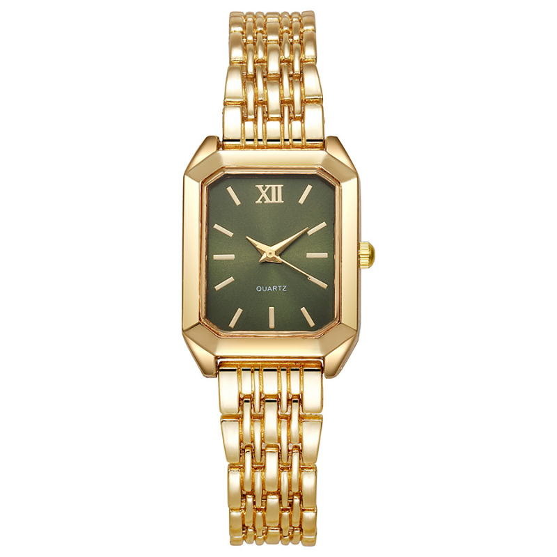 Női kvarc karóra, modell 68, rozsdamentes acél szíj, tok ötvözet, kerek számlap, hagyma alakú korona