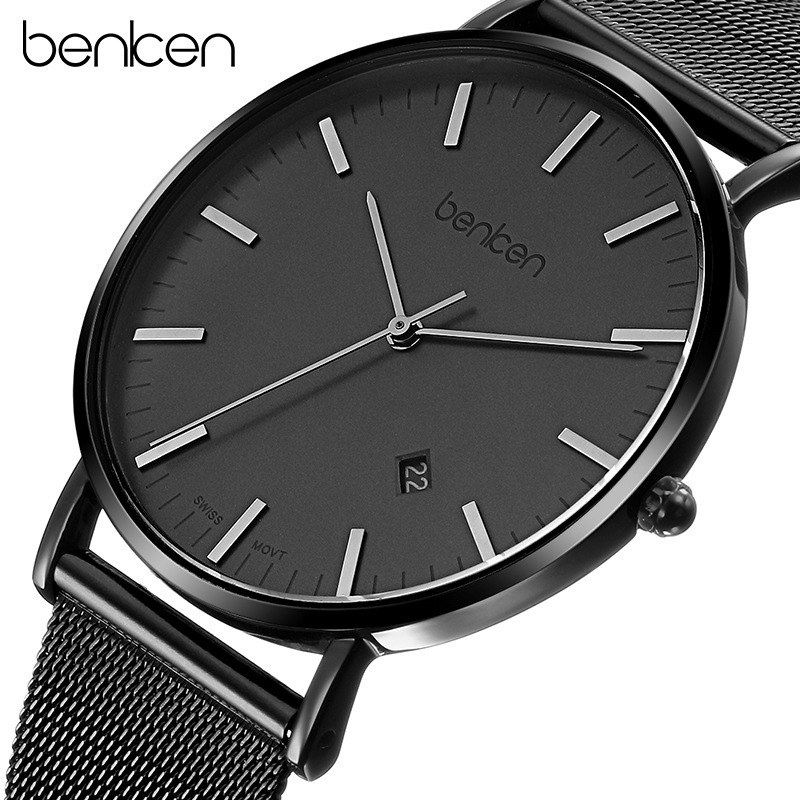 Benken BK7003MQ muški kvarcni sat, ultra-tanki, vodootporan 30M, kalendar, analogni prikaz