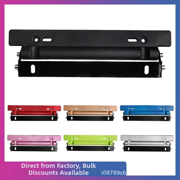 Nerūdijančio plieno numerio žymos laikiklis, universalus suderinamumas, modelis: License plate holder (Install), prekė Always red, detalės numeris 1