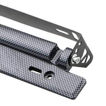 Nerūdijančio plieno numerio žymos laikiklis, universalus suderinamumas, modelis: License plate holder (Install), prekė Always red, detalės numeris 1