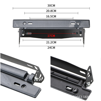 Nerūdijančio plieno numerio žymos laikiklis, universalus suderinamumas, modelis: License plate holder (Install), prekė Always red, detalės numeris 1
