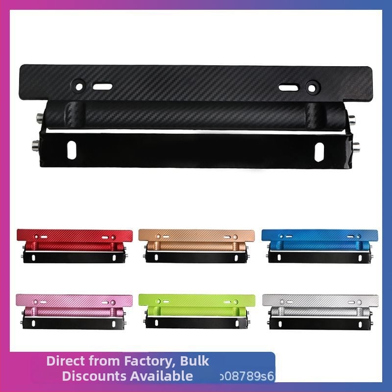 Nerūdijančio plieno numerio žymos laikiklis, universalus suderinamumas, modelis: License plate holder (Install), prekė Always red, detalės numeris 1